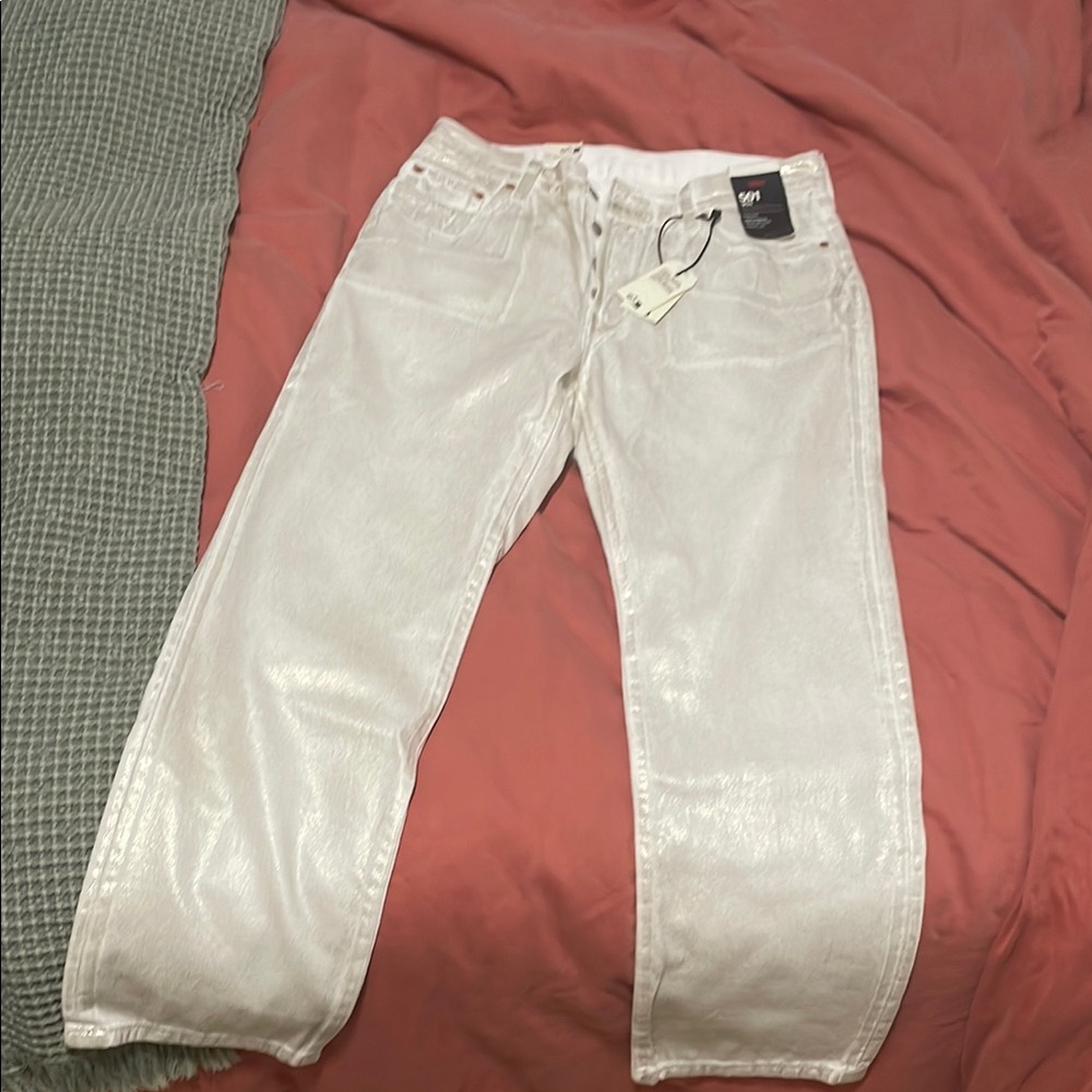 Levi 501 90’s straight leg jeans - Gold Metallic
